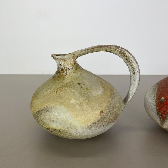 Pottery Vases 313 attributed to Kurt Tschörner Ruscha, Germany, 1960s, Set of 2 For Sale - Image 6 of 18