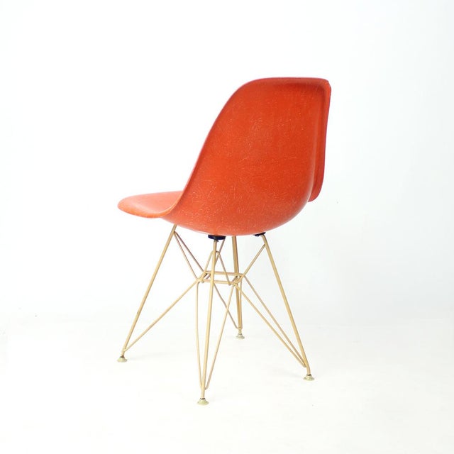 Orange Eiffel Shell Chair by Charles and Ray Eames for Herman Miller, 1960s For Sale - Image 9 of 14
