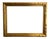 Vintage gold gilt wooden picture frame featuring elegant Art Nouveau-inspired floral and scrolling corner carvings. The...
