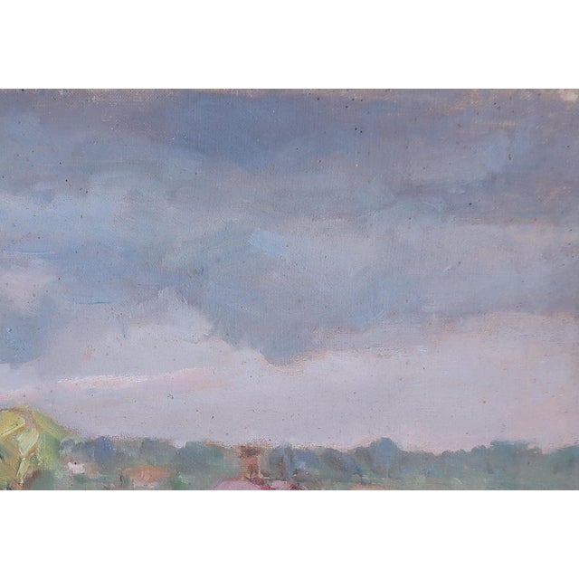 Realism Original Rural Impressionism Oil Painting, Ukrainian Village Art, 1970s 23-33 For Sale - Image 3 of 6