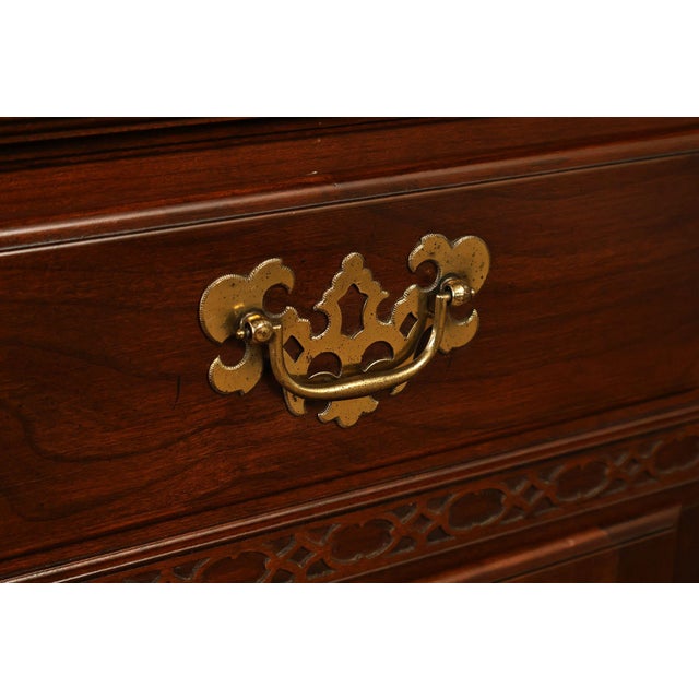 Ethan Allen 'Georgian Court' Cherry China Cabinet For Sale - Image 17 of 18