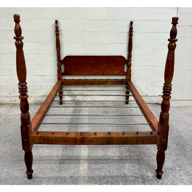 Rustic Antique Rope Poster Three Quarter ¾ Bed For Sale - Image 3 of 10