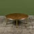 Mid 20th Century Round Walnut Coffee Table With Brass Detail For Sale - Image 5 of 12