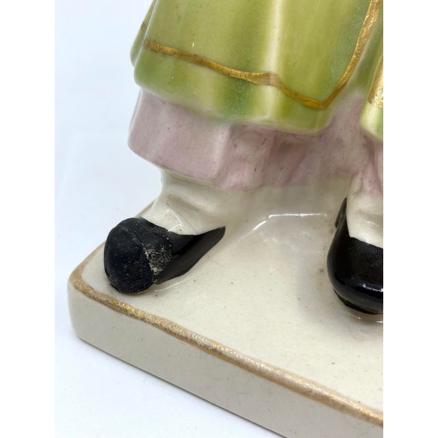 Vintage Mid Century Asian Man and Woman Bookends/ Decorative Figurines- A Set For Sale - Image 4 of 12