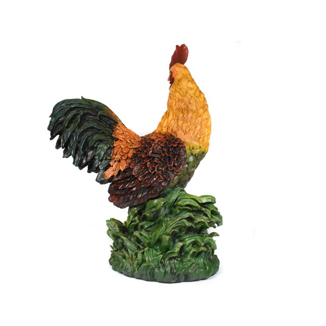 Mid-Century Large Colorful Rooster Sculpture For Sale - Image 6 of 12