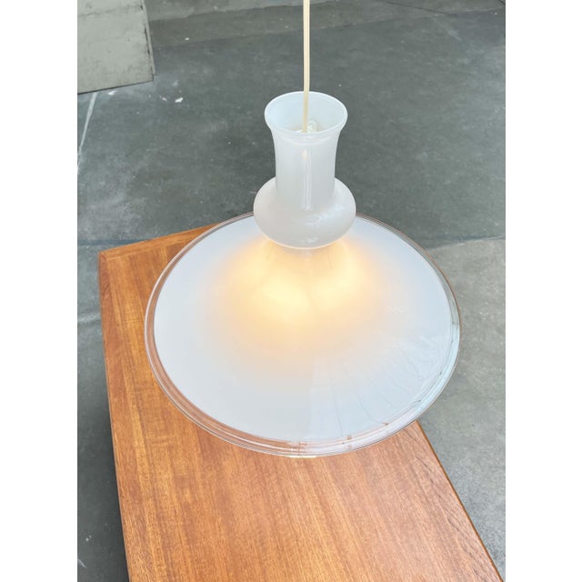 Vintage Danish Etude Glass Pendant Lamp by Michael Bang for Royal Copenhagen, Holmegaard, 1970s For Sale - Image 6 of 18