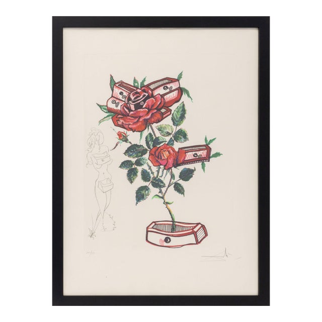 Salvador Dali "Rose (Drawers)" Etching, 1972 For Sale