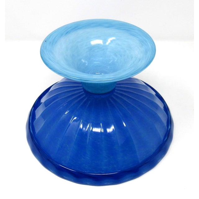 Glass Elegant Glass Fruit Bowl For Sale - Image 7 of 10