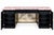 Hollywood Regency Lacquered & Mirrored Credenza / Vanity / Desk /Sideboard W/ Pink Marble & Tole Doo For Sale - Image 10 of 11