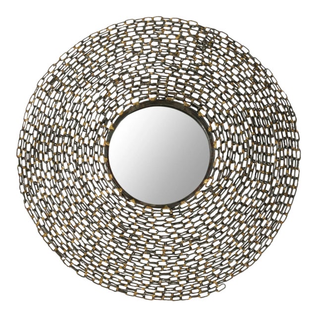 Chain Mirror in Natural For Sale