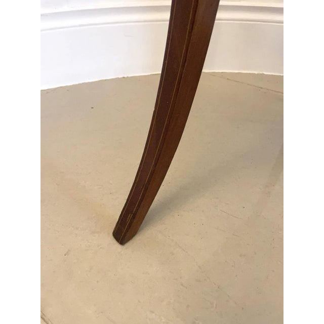 Victorian Mahogany and Painted Decorated Bow Fronted Corner Display Cabinet, 1880s For Sale - Image 16 of 17