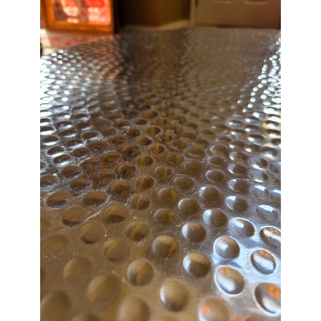 Vintage Hammered Metal Cocktail Table For Sale In Indianapolis - Image 6 of 10