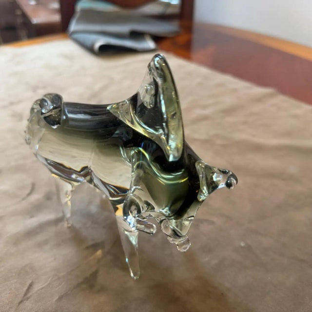 1980s Modern Gray and Black Murano Glass Bull by Vincenzo Nason For Sale - Image 6 of 12