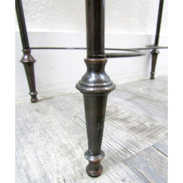 Vintage Rectangular Bronze and Black Granite Top 18" Tall Drink Table For Sale - Image 14 of 18