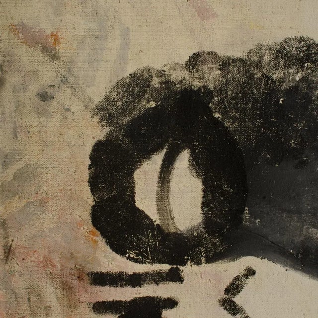 1960 "Untitled" Abstract Figurative Nude Oil Painting by Newton Hayden Stubbing For Sale - Image 9 of 13