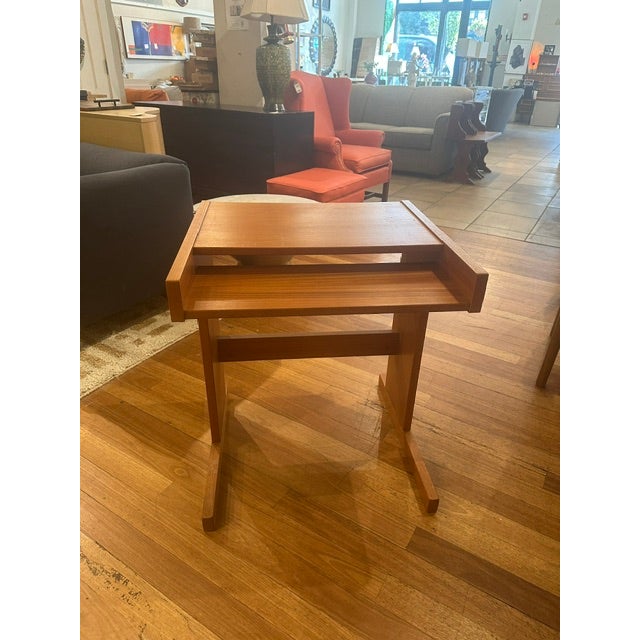 Wood Danish Teak Mid Century Modern Desk For Sale - Image 7 of 7