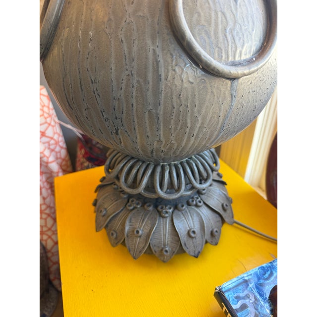 1980s Barry Dixon Large Foliage Urn Lamp For Sale - Image 17 of 17