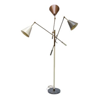 Mid-Century Italian Multicolor Triennale Floor Lamp, 1950s For Sale
