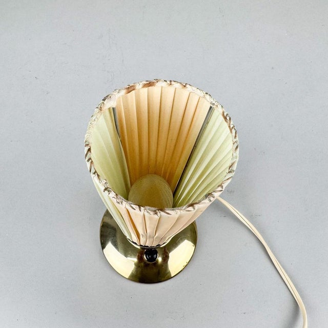 Metal Mid-Century Brass Table Lamp by Rausendorf Bautzen, Germany, 1960s For Sale - Image 7 of 12