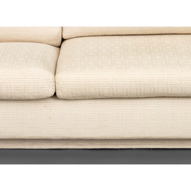 Modern White Upholstered Two-Seat Sofa For Sale - Image 4 of 10