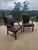 Animal Skin Pair of Classic Leather Armchairs For Sale - Image 7 of 9