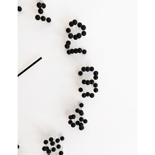 "Mocap" (White-Black) Illusionistic Wall Clock / Wall-Sculpture For Sale - Image 4 of 12