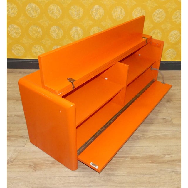Wood Pop Art Orange Model 32244 Quadro Chest by Jürgen Lange for Schönbuch, 1970s For Sale - Image 7 of 16