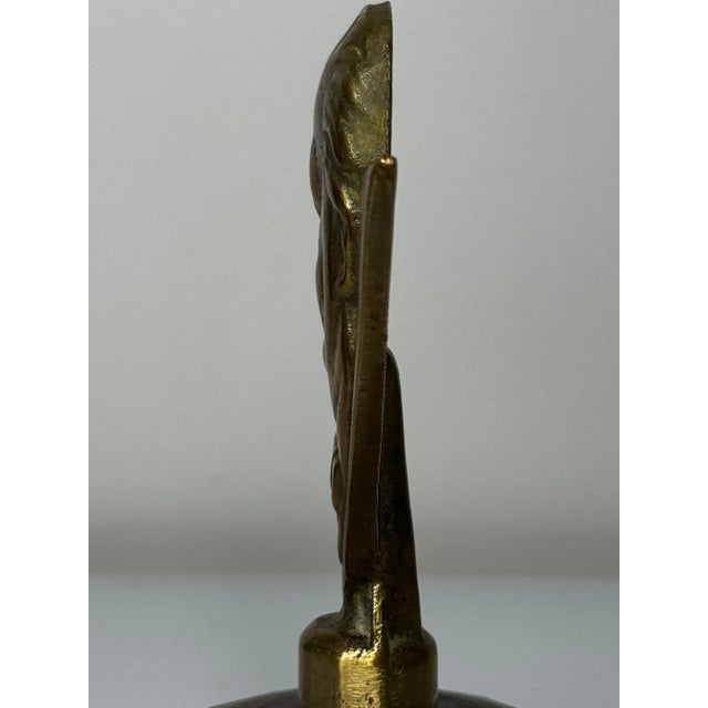 Mid-Century Modern British 1940s Winston Churchill v for Victory Bronze Car Mascot Sculpture For Sale - Image 3 of 10
