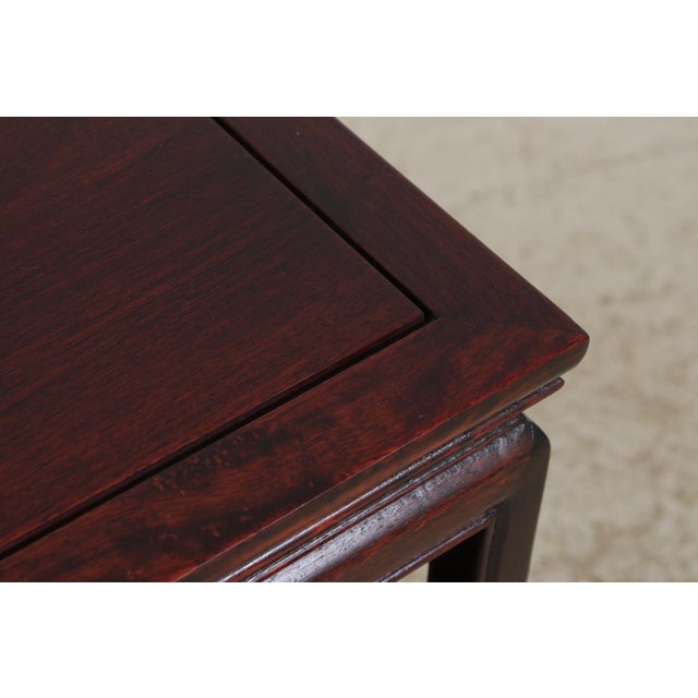 Vintage Chinese Set of 4 Stack Rosewood Nesting Tables For Sale - Image 10 of 14