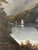 Late 19th Century Large Antique Victorian Adirondack Landscape Oil Painting Mountain Lake With Sailboats in Ornate Gold Frame For Sale - Image 5 of 11