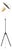 Scandinavian Modern Floor Lamp in Brass and Lacquer, 1950s For Sale