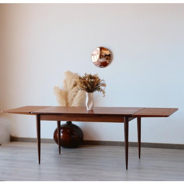 Mid-Century Modern Vintage Scandinavian Teak Extendable Dining Table, 1960s For Sale - Image 3 of 18