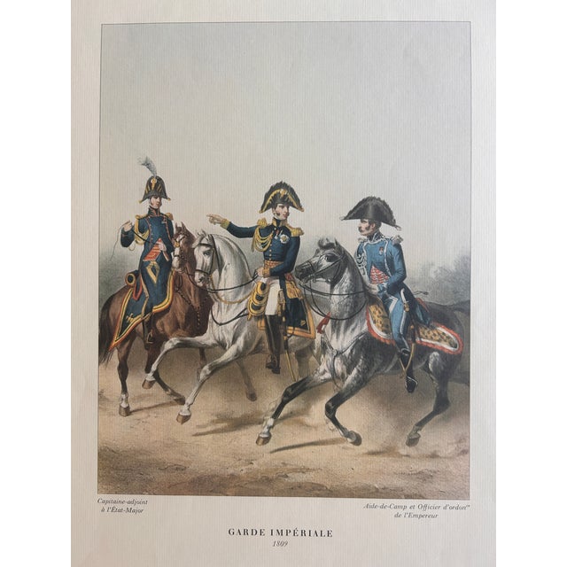 Set of 5 Vintage French Napoleonic Garde Impériale Military Uniform Prints Napoleon 1804-1809 For Sale In Denver - Image 6 of 6