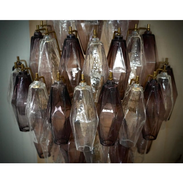 Mid-Century Violet and Transparent Murano Glass Wall Light, 2000s For Sale - Image 4 of 9