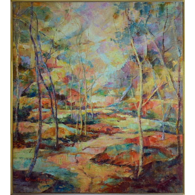 Alfonso Pragliola, Riverberi al Tramonto Landscape, Mixed Media on Canvas, 2019 For Sale - Image 9 of 9