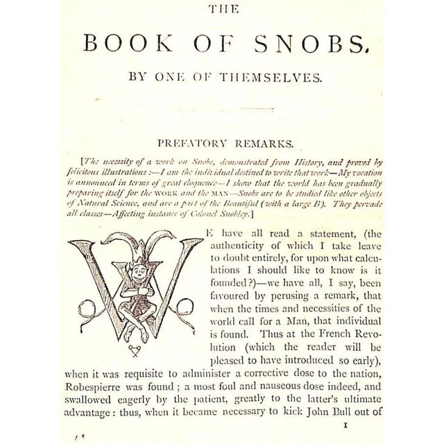 Mid 19th Century "The Book of Snobs; And Sketches and Travels in London" 1869 Thackeray, w.m For Sale - Image 5 of 12