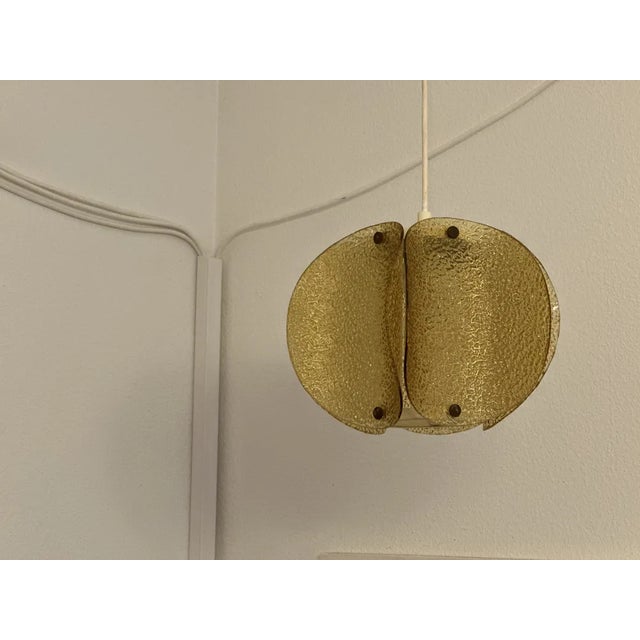 Amber Colored Glass Ceiling Lamp, 1960s For Sale - Image 9 of 13