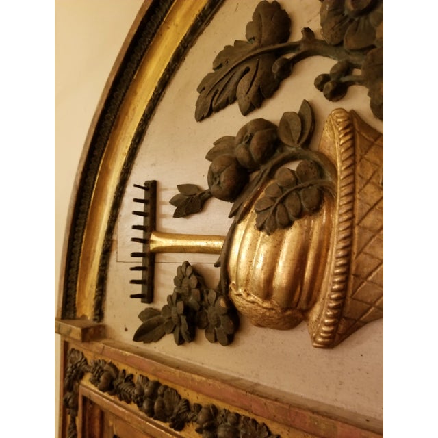Gold Swedish Neoclassical Garden Themed Mirror For Sale - Image 8 of 13