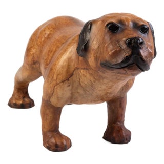 Early 20th Century Country House Leather Dog Footstool from Liberty & Co. For Sale