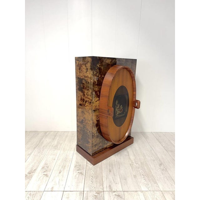 Detail of Bar Cabinet by Aldo Tura, 1950s, in Very Good conditions. Designed 1950 to 1959 I have official proof of...