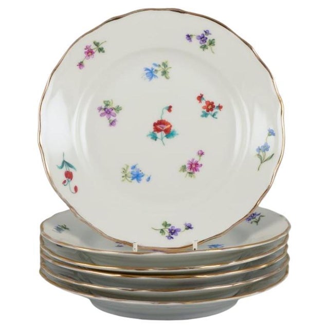 Small German Porcelain Lunch Plates from Silesia, 1930, Set of 6 For Sale - Image 10 of 10