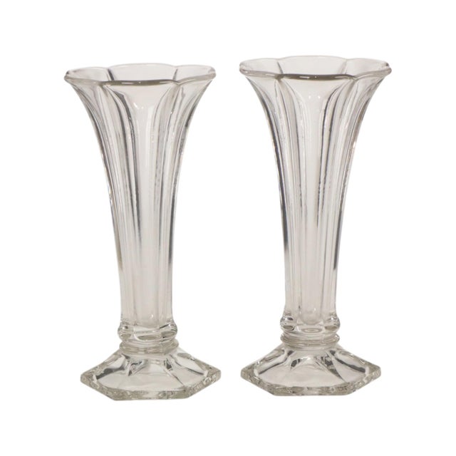 Art Deco Luxval Americain Vases from Val Saint Lambert, 1935, Set of 2 For Sale - Image 4 of 14