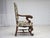 Scandinavian Highback Armchair in Patterned Fabric and Hand-Carved Oak, 1950s For Sale - Image 6 of 18