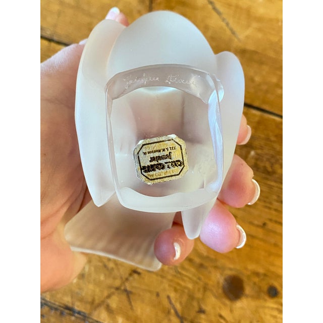 Set of 4 Mid 20th Century Lalique Crystal Bird Figurines From the Hardi Moineau "Sparrow" Seriess For Sale - Image 10 of 12