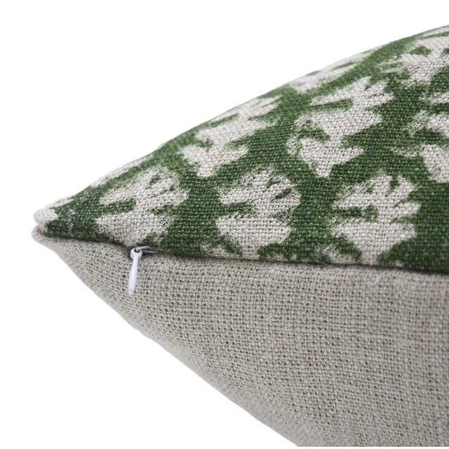 Traditional Fabdivine Handcrafted Cushion Cover 20x20 Inch Floral Design Thick Linen-Wajeer For Sale - Image 3 of 8