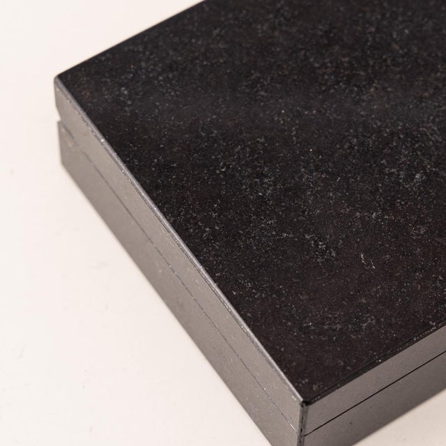 Stone Vintage Italian Nero Granite Stone Box, 1960 For Sale - Image 7 of 9