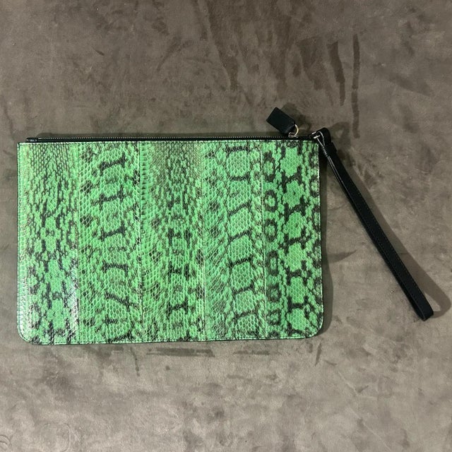 Animal Skin A 21st Century Green Print Python Belt Bag by Emilio Pucci For Sale - Image 7 of 11