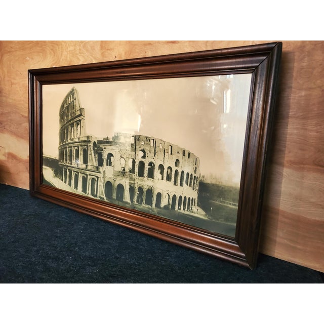Grand Tour Large Scale 19th Century Grand Tour Photo of the Roman Colosseum/ 1914, Framed For Sale - Image 3 of 5