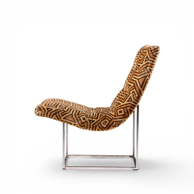 Metal Milo Baughman for Thayer Coggin Mid Century Thin Line Scoop Chairs - Pair For Sale - Image 7 of 13