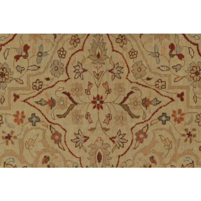 2010s Rug & Kilim’s Tabriz Style Rug in Cream and Red With Floral Patterns For Sale - Image 5 of 9